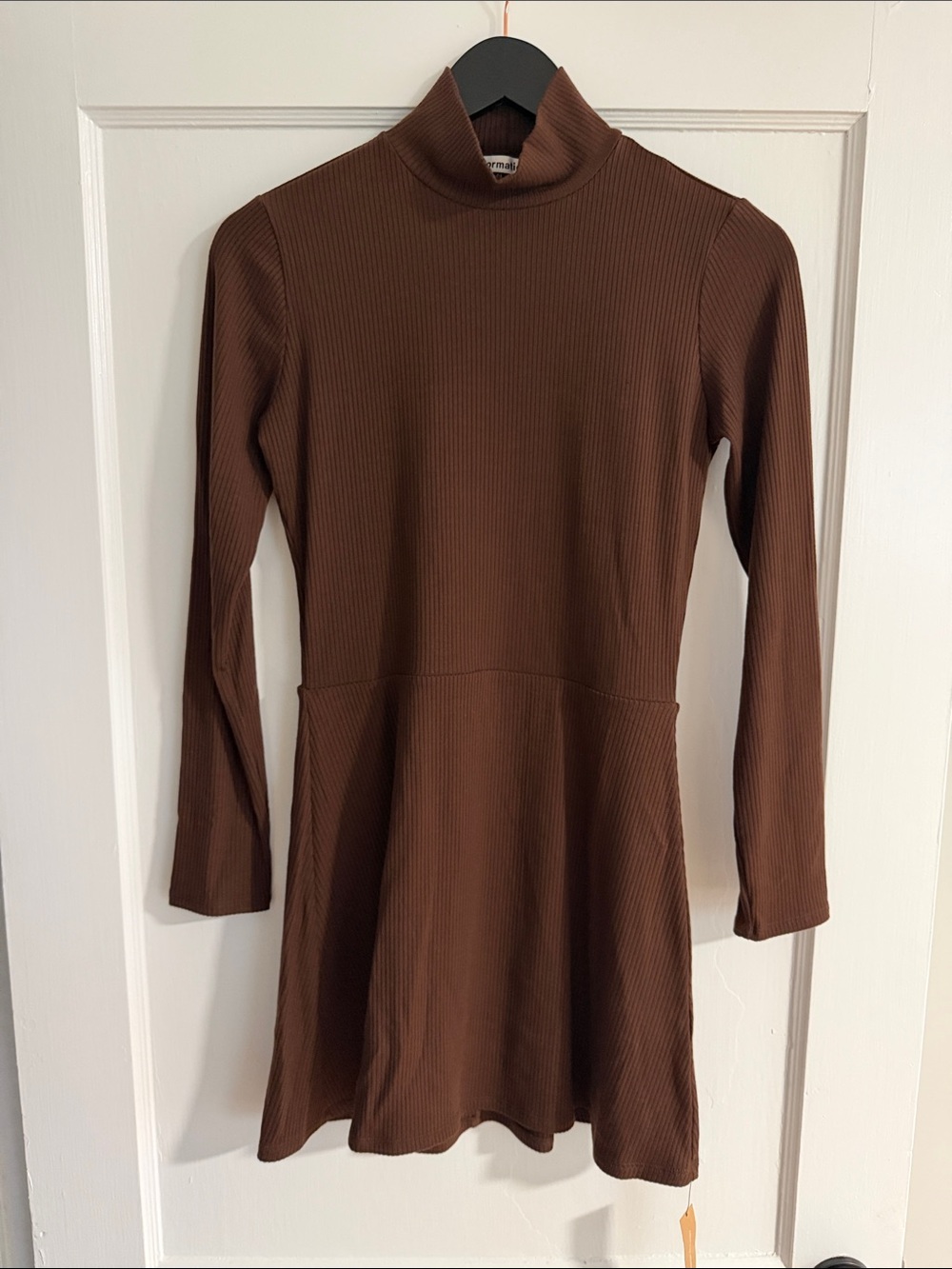 Reformation Ribbed Turtleneck Dress